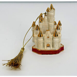 Walt Disney World Cinderella's Castle Ornament Porcelain 24-karat gold finish